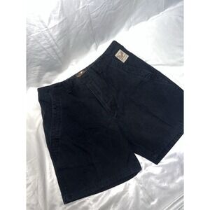 Harley-Davidson Black Cargo Shorts Size 36 100% Cotton 90s Y2K Biker Read